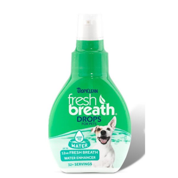 Tropiclean Fresh Breath Drops For Pets 65ml - krople do wody wspomagające higienę jamy ustnej psów