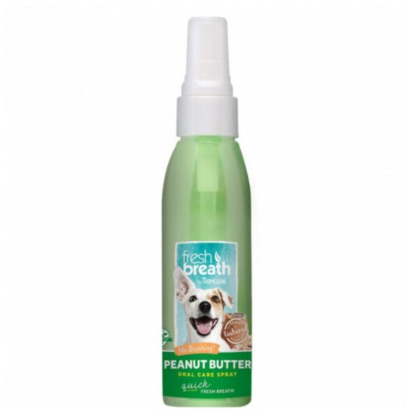 Tropiclean Fresh Breath Oral Care Spray Peanut Butter 118ml - preparat dla psów odświeżający oddech o smaku masła orzechowego