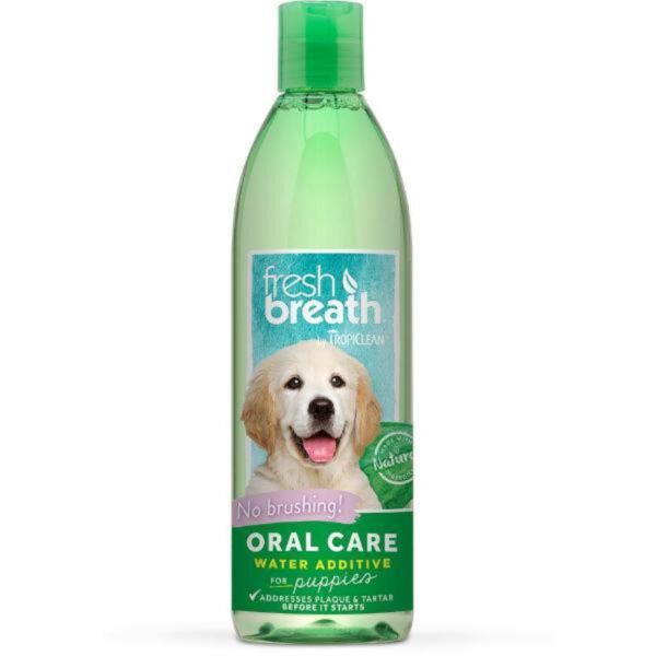 Tropiclean Fresh Breath Water Additive Puppy 473ml - naturalny dodatek do wody, do higieny jamy ustnej szczeniąt 