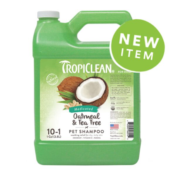 Tropiclean Oatmeal Tea Tree Shampoo 3,8 l -szampon łagodzący dla psów i kotów