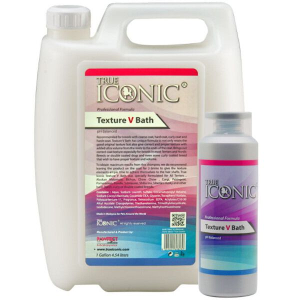 True Iconic Texture V Bath 400 ml - szampon dla sierści szorstkiej z obfitym podszerstkiem